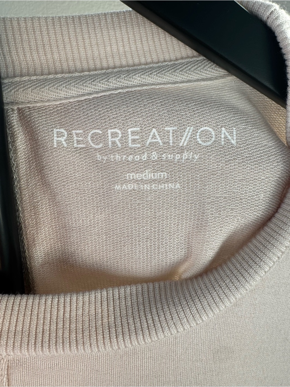 Thread & Supply RECREAT//ON Crewneck Pullover in Pale Beige - Picture 3 of 3